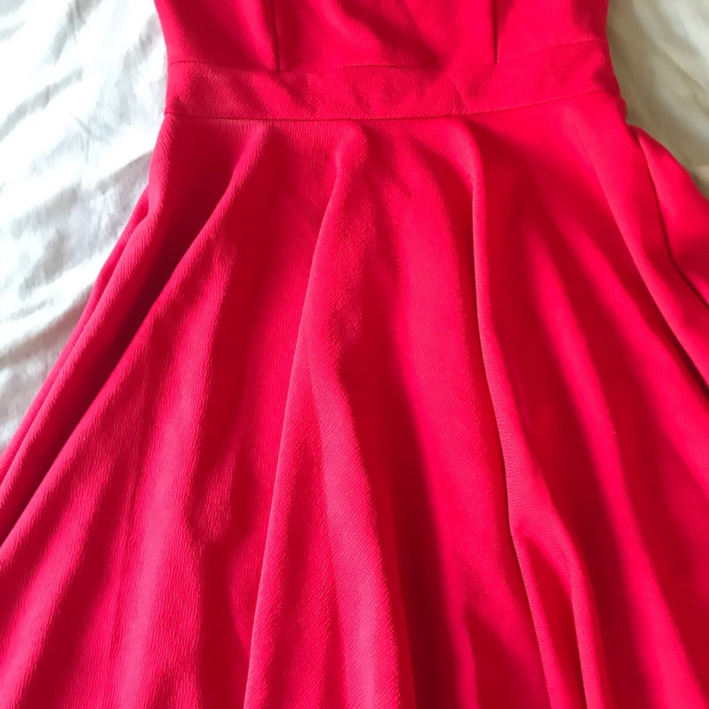 Red High/Low Midi Dress - Picture 5 of 7